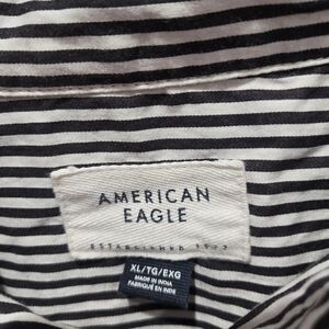 American Eagle Outfitters Black and White Striped Top